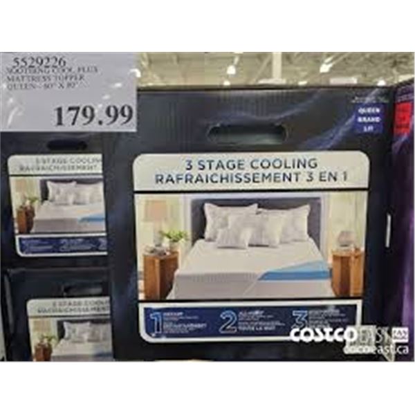 LIKE NEW 3 STAGE COOLING MATTRESS TOPPER QUEEN
