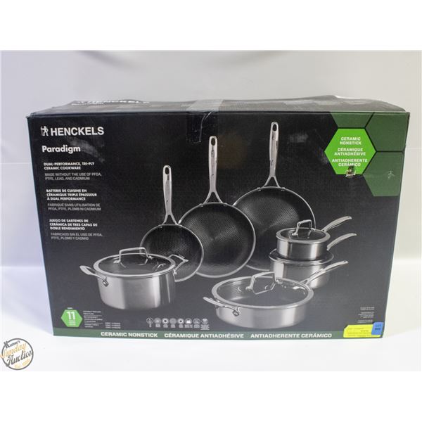HENCKLES 11PC PARADIGM CERAMIC NONSTICK SET