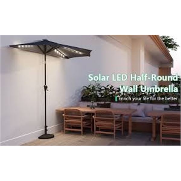 NEW HELIOS & HESTIA 9FT SMALL HALF SOLAR UMBRELLA