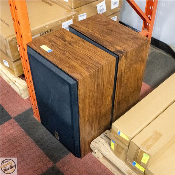 2 VINTAGE SPEAKERS BY AUDIO TEC 24"