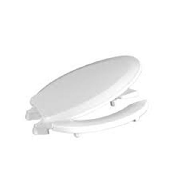 NEW CENTOCO 2 INCH LIFT TOILET SEAT WHITE ELONGATE