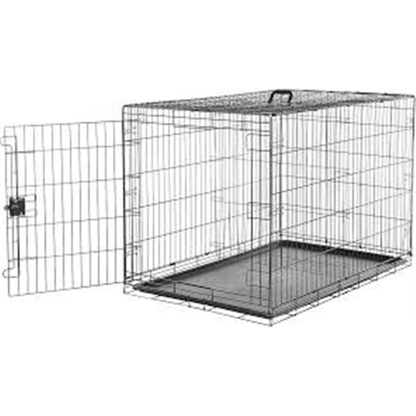 NEW W BOX AMAZON BASICS FOLDABLE DOG METAL CRATE