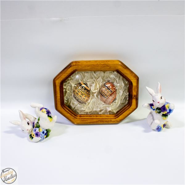 FRAMED EASTER EGG'S 6" X 9"