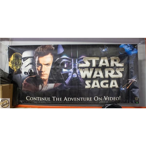 2000 LUCAS FILM STARWARS VINYL BANNER 36" X 80"