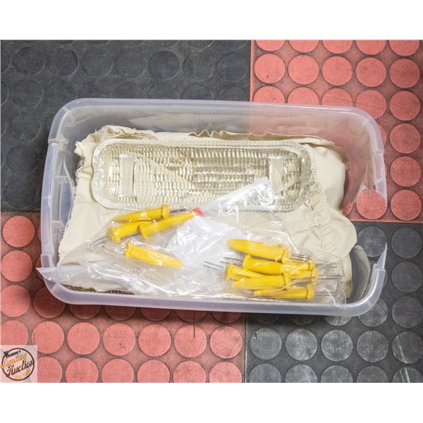 6PC CORN-ON-COB GLASS TRAYS + 12 HANDLES