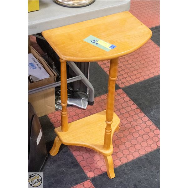 WOODEN PLANT STAND TABLE H-27.5"