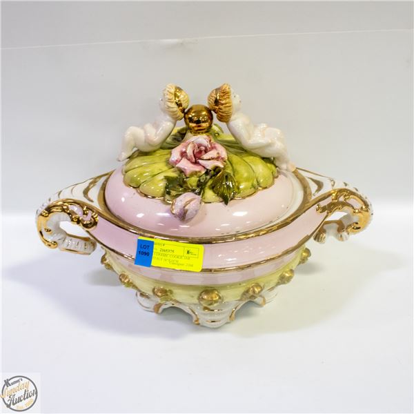 VINTAGE CERAMIC COOKIE JAR MADE IN ITALY 16"X10"H