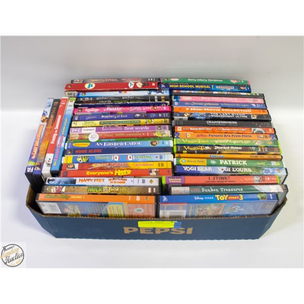 BOX OF 42 CHILDRENS DVDS
