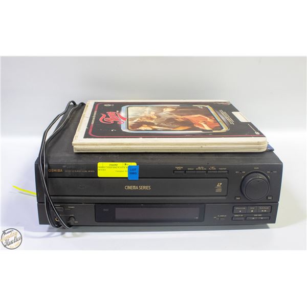TOSHIBA LASER DISK PLAYER WITH 2 MOVIES