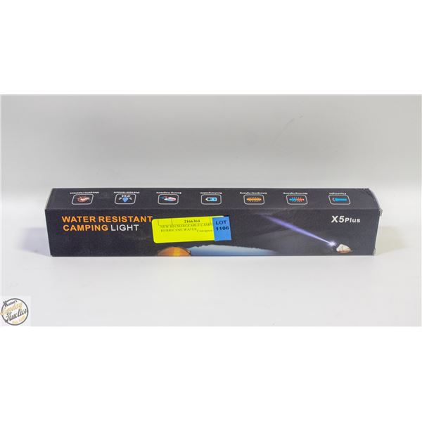 NEW RECHARGEABLE CAMPING HURRICANE WATER