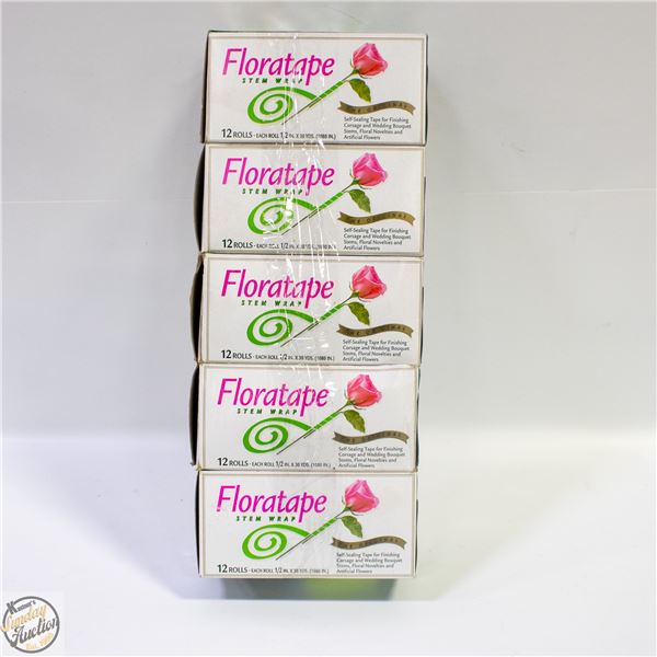 5 BOXES OF FLORATAPE STEM WRAP FOR FLOWERS