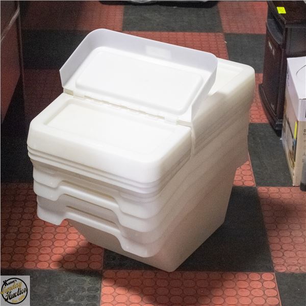 5PCS FLIP-LID CONTAINERS CLEANED