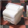 Image 1 : 5PCS FLIP-LID CONTAINERS CLEANED