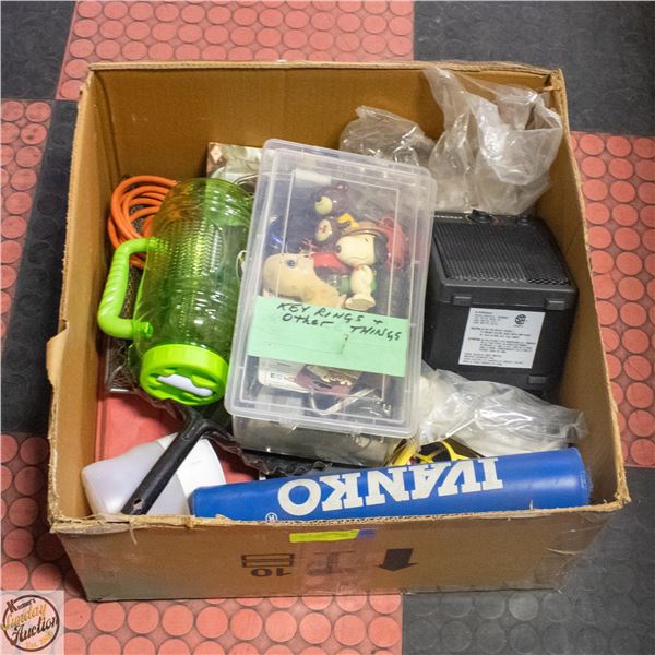 BOX OF ASSORTED: HEATER, COLLECTABLES
