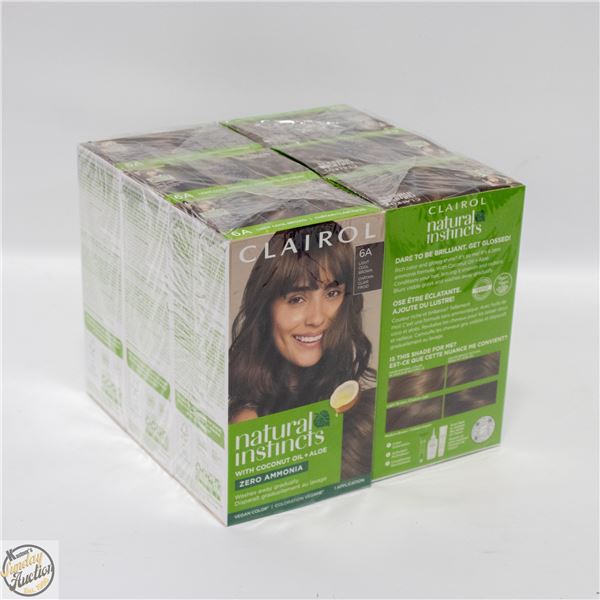 6 CLAIROL NATURAL INSTINCTS 6A LIGHT COOL BROWN
