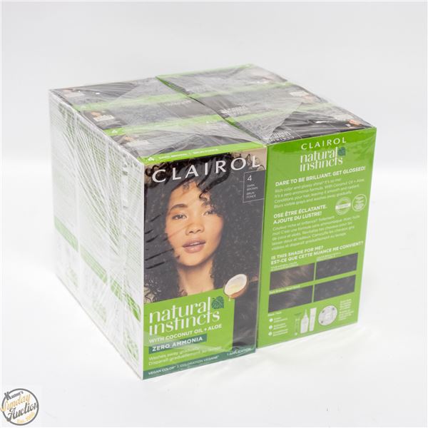 6 CLAIROL NATURAL INSTINCTS 4 DARK BROWN HAIR DYE