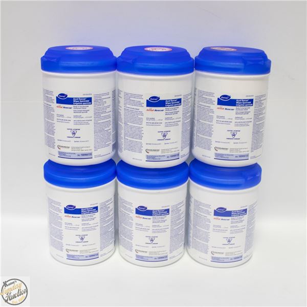 6 CANISTERS OF DIVERSEY SPORICIDAL WIPES