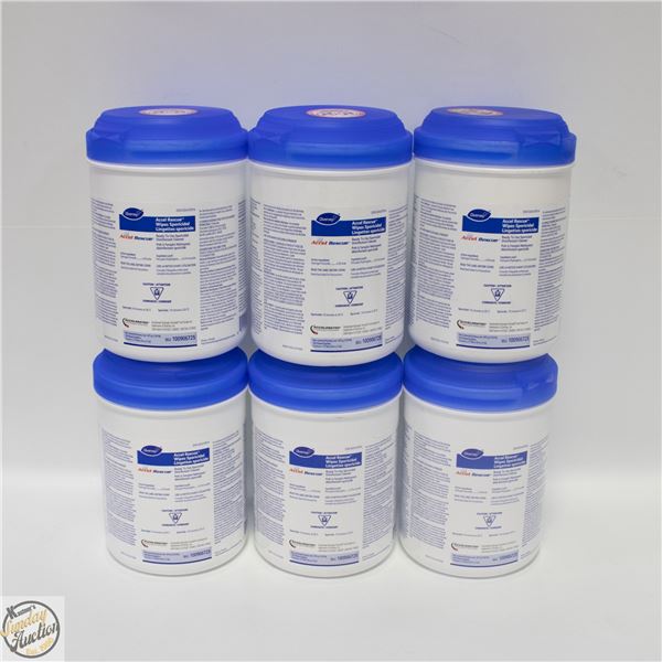 6 CANISTERS OF DIVERSEY SPORICIDAL WIPES