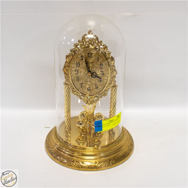 VINTAGE LORICRON QUARTS DOME MANTLE CLOCK