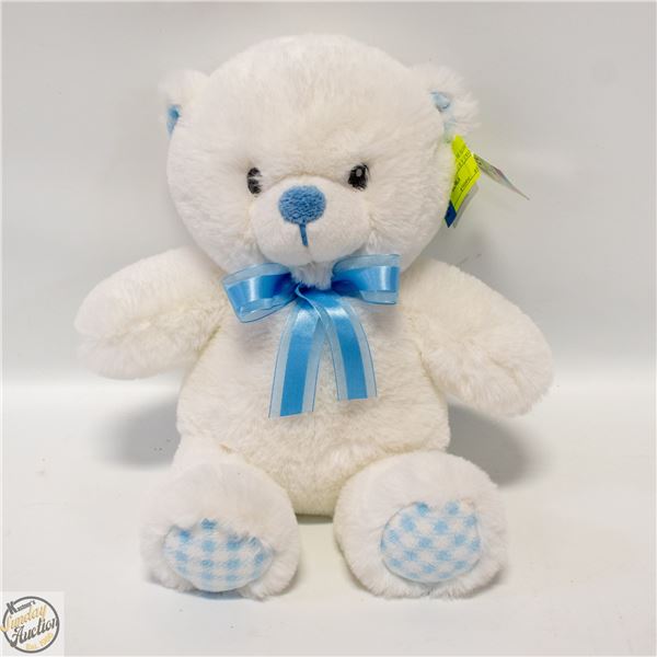 MAKE A WISH FOUNDATION SOFT WHITE BLUE TEDDY BEAR