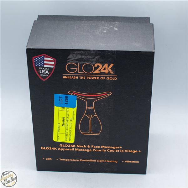 UNUSED GLO24K NECK & FACE MASSAGER PLUS, LED
