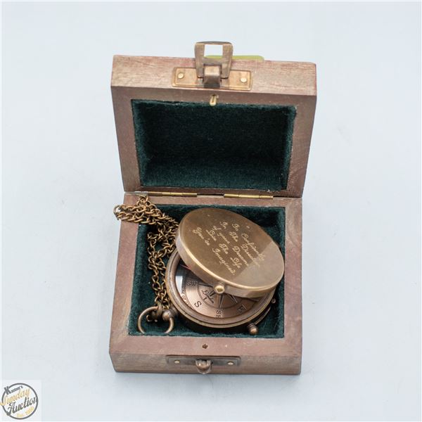 DOLLOND LONDON COMPASS IN WOODEN BOX