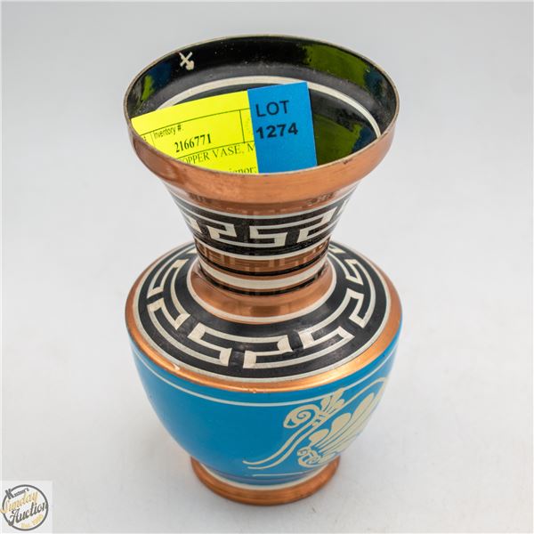 HAND MADE COPPER VASE, MADE IN GREECE