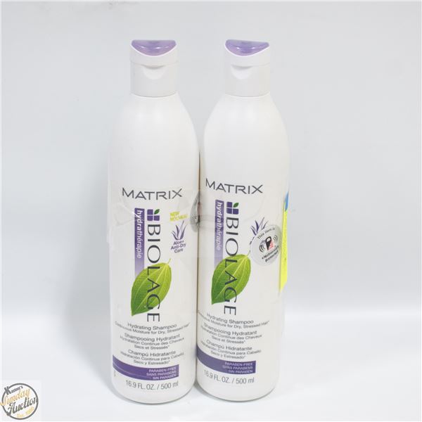 2 MATRIX BIOLAGE HYDRATING SHAMPOO 500 ML BOTTLES