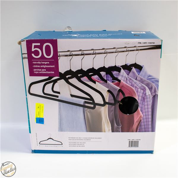 SET OF 50 NON-SLEP FELT HANGERS
