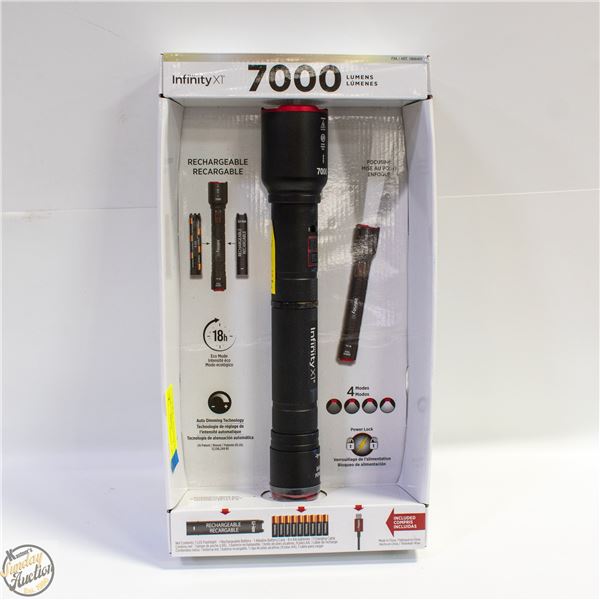 NEW INFINITY X1 7000 LUMENS RECHARGEABLE TORCH