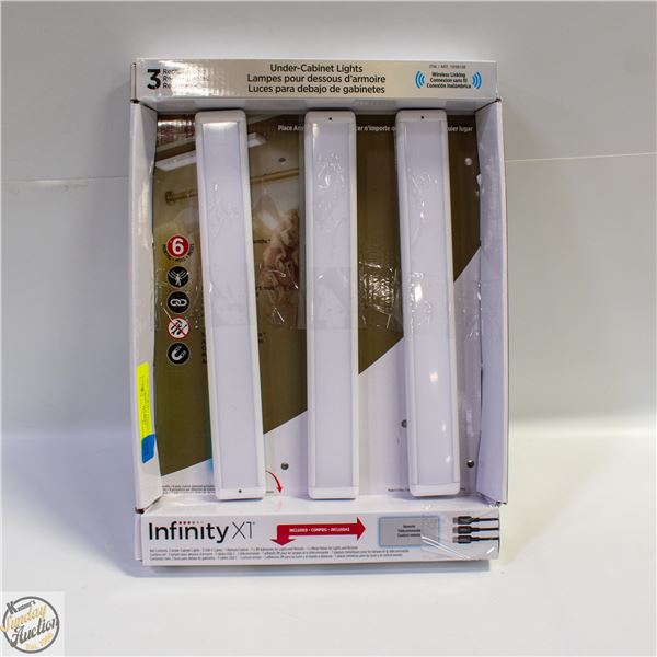 UNUSED INFINITY X1 UNDER CABINET LIGHTS 3 PK W/