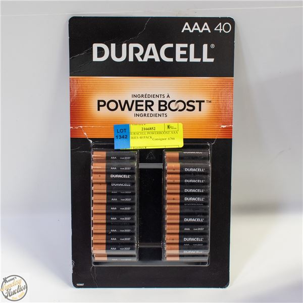 NEW DURACELL POWERBOOST AAA BATTERIES 40 PACK