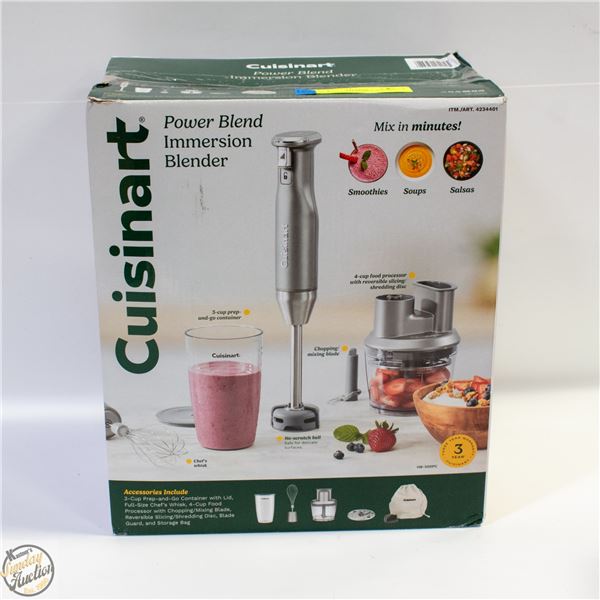 NEW CUISINART POWER BLEND IMMERSION BLENDER
