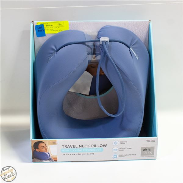 NEW TRAVEL NECK PILLOW W/ COOLING TECHNOLOGY