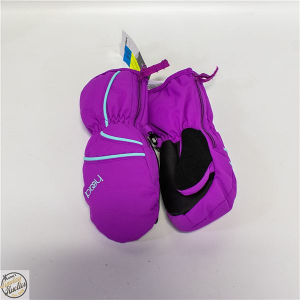 NEW HEAD GIRLS SKI MITTENS, SIZE XS