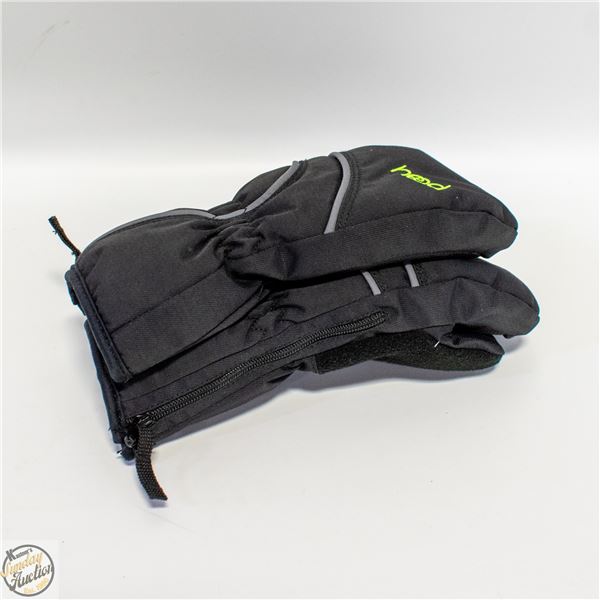 NEW HEAD JUNIOR SKI MITTENS, SIZE XS