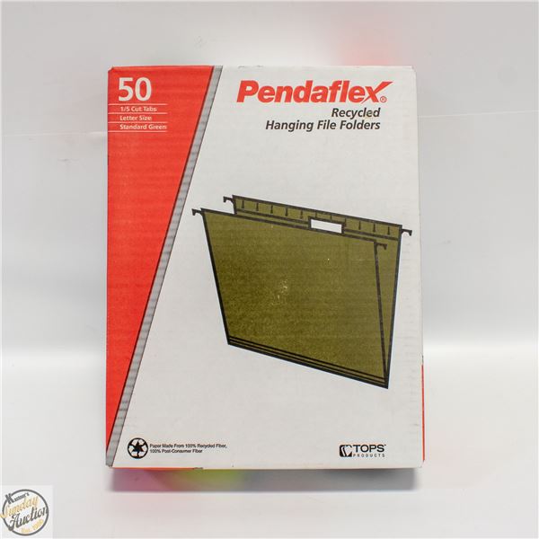 NEW PENDAFLEX RECYCLED HANGING FILE FOLDERS 50 PK