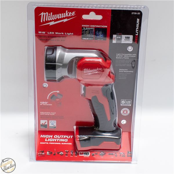 NEW MILWAUKEE M18 VOLT LED WORK LIGHT