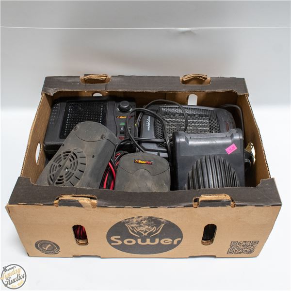 LOT OF 5 CERAMIC HEATERS