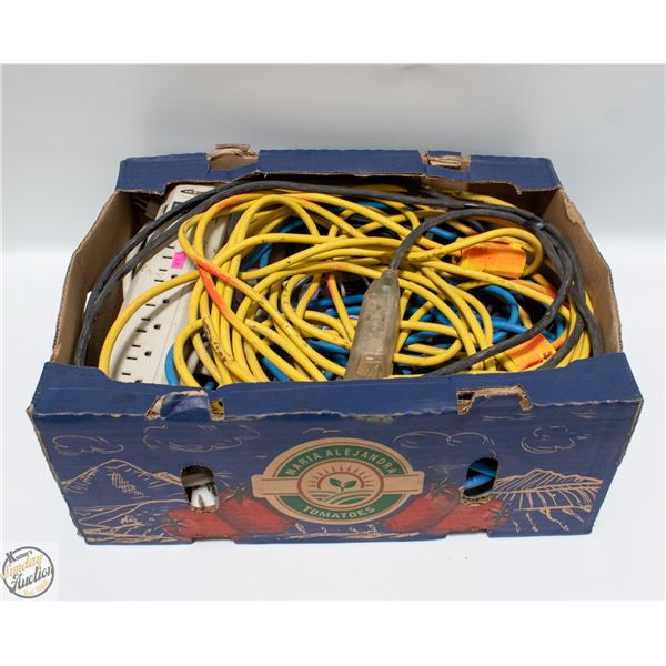 LOT OF 15 EXTENSION CORDS/POWER BARS