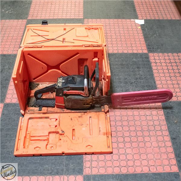 JONSEREDS 15 INCH GAS CHAINSAW IN HUSKY CASE