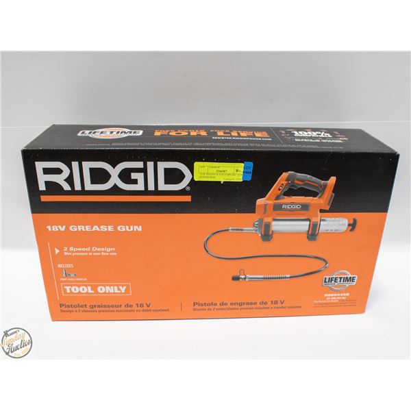 NEW RIDGID 18 VOLT GREASE GUN SEALED BOX