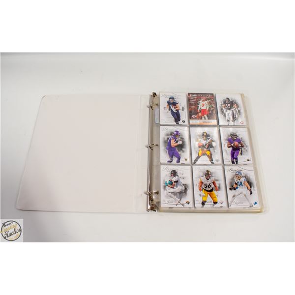 BINDER OF PANINI FOOTBALL CARDS