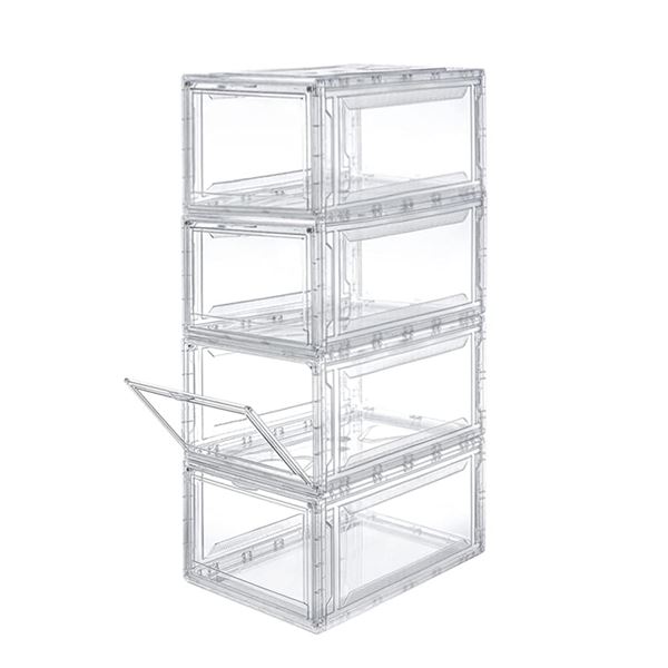NEW PREMIUM STCKABLE SHOE BOX 4PK