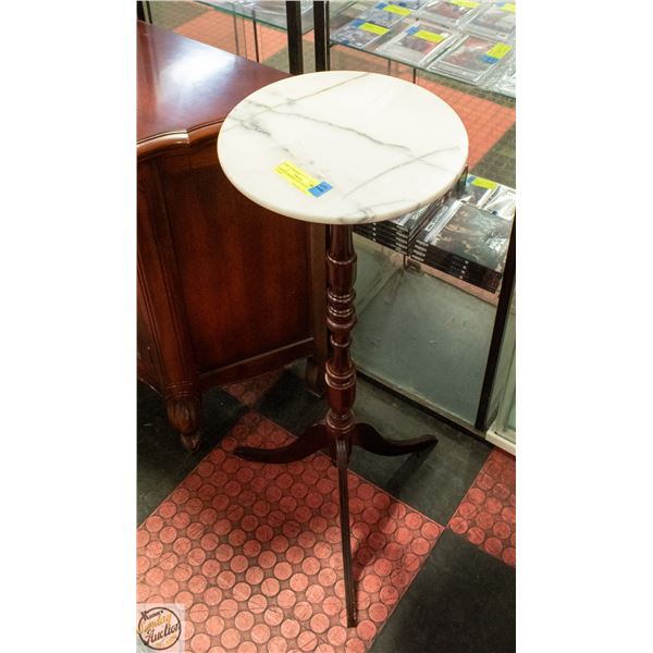 VINTAGE MARBLE TOP PLANT STAND