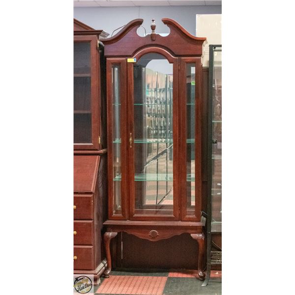 TALL CURIO CABINET WITH 2 DOORS 79"X29"X1