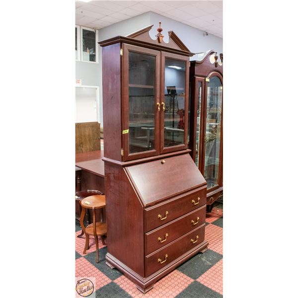 TALL CURIO CABINET 2 DRAWER WITH CABINET