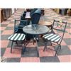 Image 1 : METAL BISTRO PATIO SET OF 3- TABLE & 2 CHAIRS
