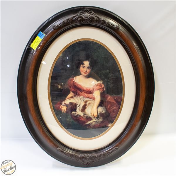 VINTAGE PORTRAIT OF MISS JULIA BEATRICE PRINT FRAM