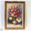 Image 1 : VINTAGE SIGNED OIL PAINTING FLORAL SIGNED FRANKS